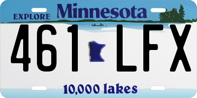 MN license plate 461LFX
