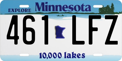 MN license plate 461LFZ