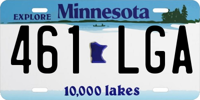 MN license plate 461LGA
