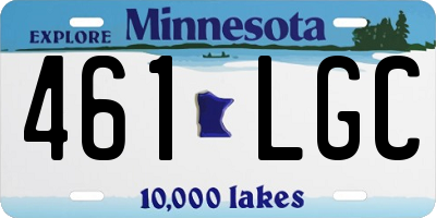 MN license plate 461LGC