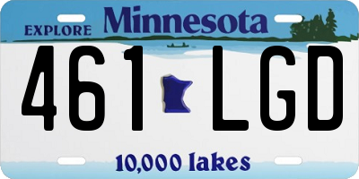 MN license plate 461LGD