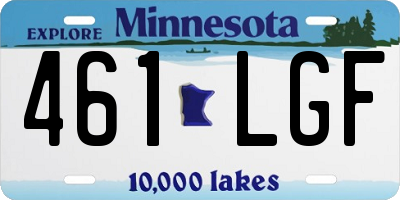 MN license plate 461LGF