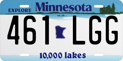 MN license plate 461LGG