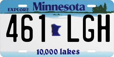 MN license plate 461LGH
