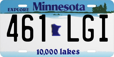 MN license plate 461LGI