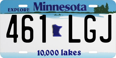 MN license plate 461LGJ