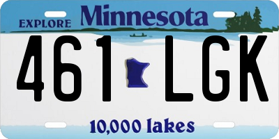MN license plate 461LGK