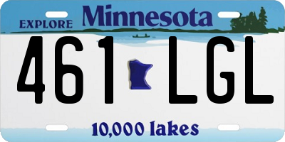 MN license plate 461LGL