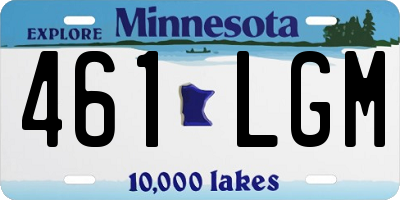 MN license plate 461LGM