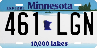 MN license plate 461LGN