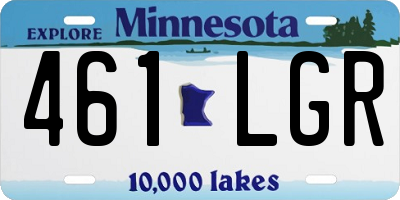 MN license plate 461LGR