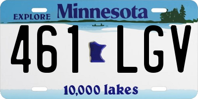 MN license plate 461LGV