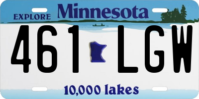 MN license plate 461LGW