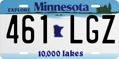 MN license plate 461LGZ
