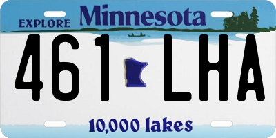 MN license plate 461LHA