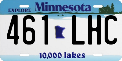 MN license plate 461LHC