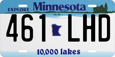 MN license plate 461LHD