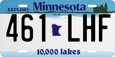 MN license plate 461LHF