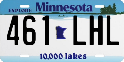 MN license plate 461LHL