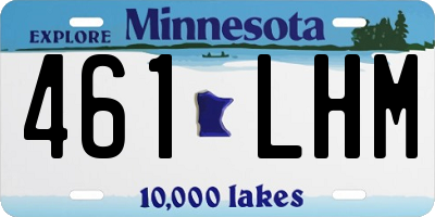 MN license plate 461LHM