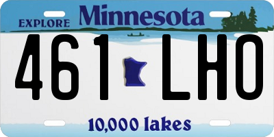 MN license plate 461LHO
