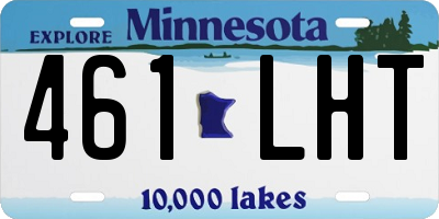 MN license plate 461LHT