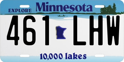MN license plate 461LHW