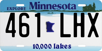 MN license plate 461LHX