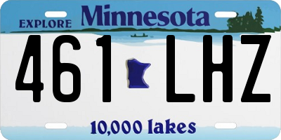 MN license plate 461LHZ