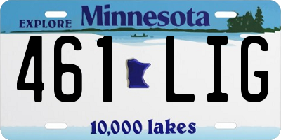 MN license plate 461LIG