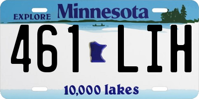 MN license plate 461LIH
