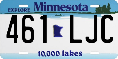 MN license plate 461LJC