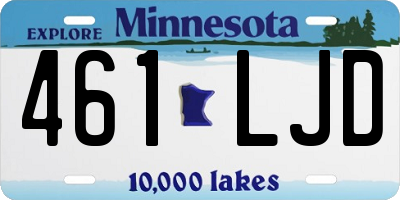 MN license plate 461LJD
