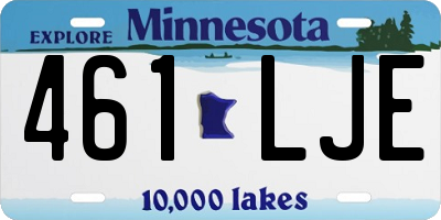 MN license plate 461LJE