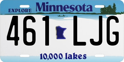 MN license plate 461LJG