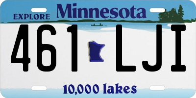 MN license plate 461LJI