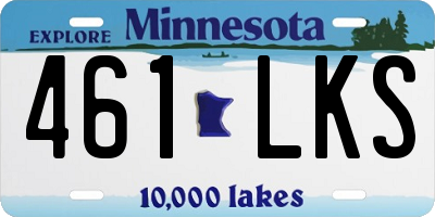 MN license plate 461LKS