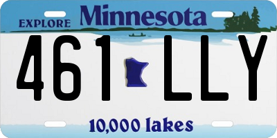 MN license plate 461LLY