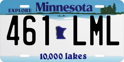 MN license plate 461LML