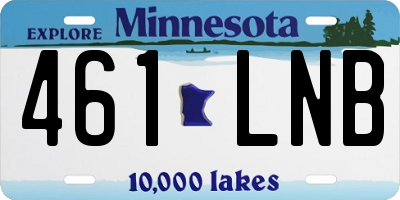 MN license plate 461LNB