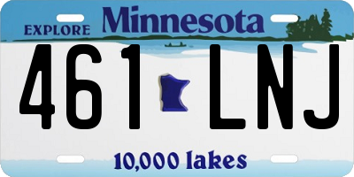 MN license plate 461LNJ