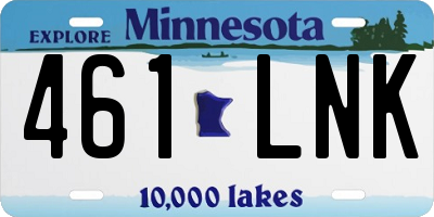 MN license plate 461LNK