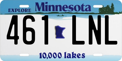 MN license plate 461LNL