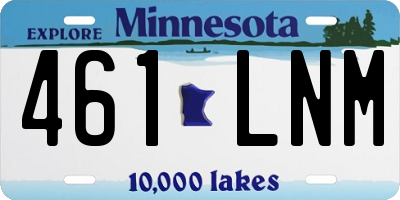 MN license plate 461LNM