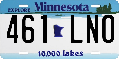 MN license plate 461LNO