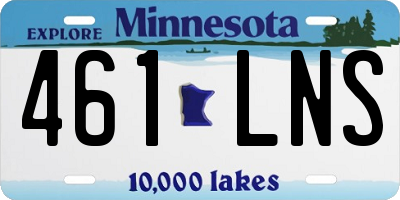 MN license plate 461LNS