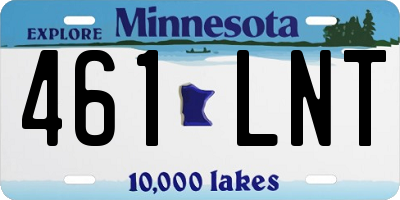 MN license plate 461LNT
