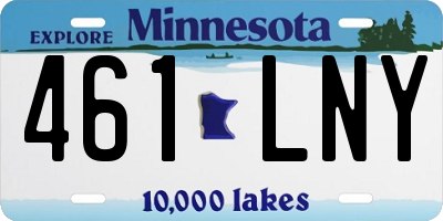 MN license plate 461LNY