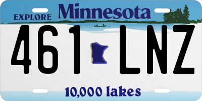 MN license plate 461LNZ