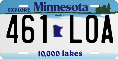 MN license plate 461LOA
